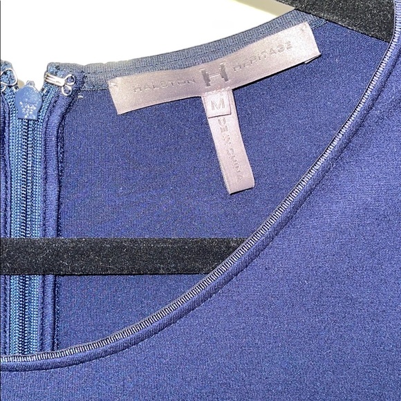 HALSTON HERITAGE Navy Stretch Ponte Dress EUC! - Picture 4 of 11